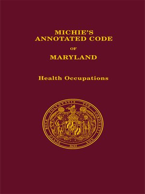 cover image of Michie's Annotated Code of Maryland